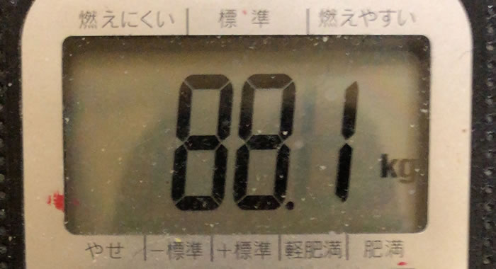 体重 88.1kg