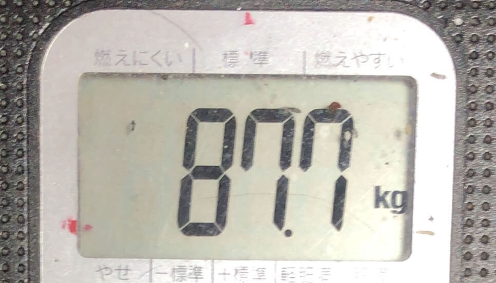 体重 87.7kg