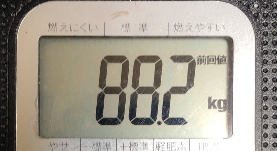 体重 88.2kg